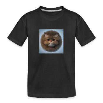Chat moelleux - T-shirt bio Premium Enfant - noir - Devant
