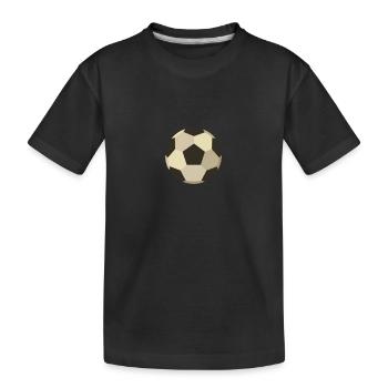 Fussball - Kinder Premium Bio T-Shirt - Schwarz - Vorne