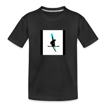 Wintersport - Kinder Premium Bio T-Shirt - Schwarz - Vorne