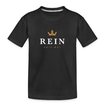 Rein Original Familienlogo - Kinder Premium Bio T-Shirt - Schwarz - Vorne