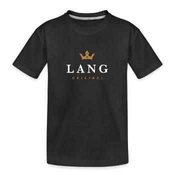 Lang Original Familienlogo - Kinder Premium Bio T-Shirt - Schwarz - Vorne