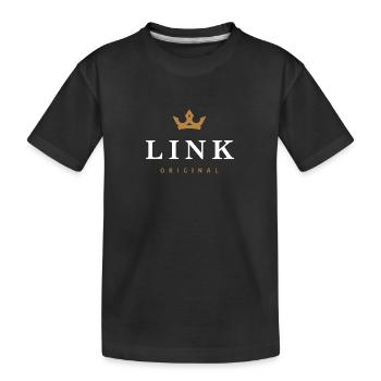 Link Original Familienlogo - Kinder Premium Bio T-Shirt - Schwarz - Vorne