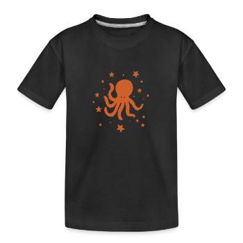 Octopus Octopus Zoo animal tentacules marins - T-shirt bio Premium Enfant - noir - Devant