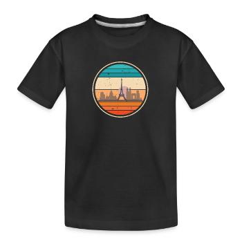 Good morning Paris - Kids' Premium Organic T-Shirt - black - Front