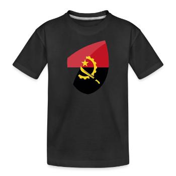Drapeau Angola - T-shirt bio Premium Enfant - noir - Devant
