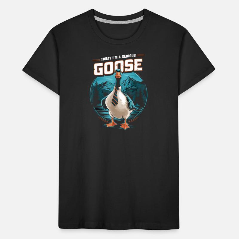 Heute bin ich eine ernsthafte Gans Dumm Lustig Kinder Premium Bio T-Shirt
