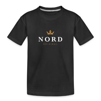 Nord Original Familienlogo - Kinder Premium Bio T-Shirt - Schwarz - Vorne