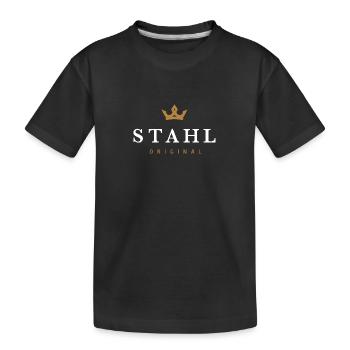 Steel Original Family Logo - Kids' Premium Organic T-Shirt - black - Front