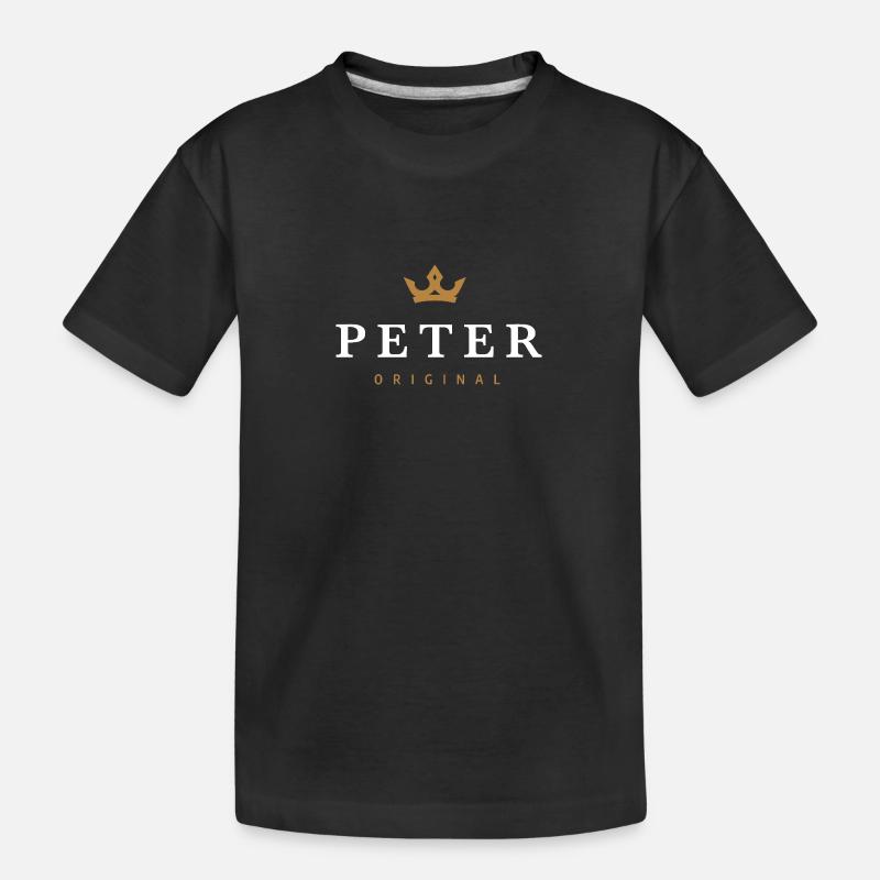 Peter Original Familienlogo - Kinder Premium Bio T-Shirt - Schwarz