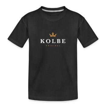 Kolbe Original Familienlogo - Kinder Premium Bio T-Shirt - Schwarz - Vorne