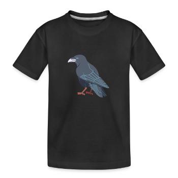 Corneille noire - T-shirt bio Premium Enfant - noir - Devant