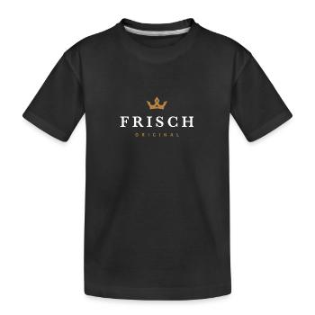 Frisch Original Familienlogo - Kinder Premium Bio T-Shirt - Schwarz - Vorne