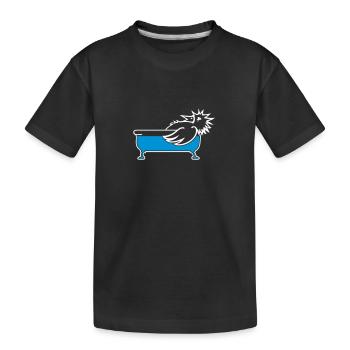 Oiseau dans la baignoire / oiseau dans la - T-shirt bio Premium Enfant - noir - Devant