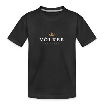 Völker Original Familienlogo - Kinder Premium Bio T-Shirt - Schwarz - Vorne