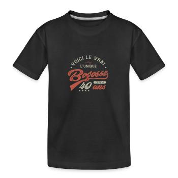 40 ans bogosse anniversaire 40 ans - T-shirt bio Premium Enfant - noir - Devant
