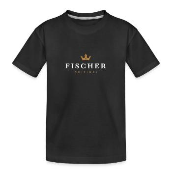 Logo original de la famille Fischer - T-shirt bio Premium Enfant - noir - Devant
