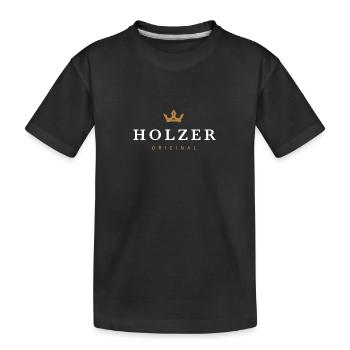 Holzer Original Familienlogo - Kinder Premium Bio T-Shirt - Schwarz - Vorne