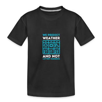 Jeu de mots météorologique pour météorologue - T-shirt bio Premium Enfant - noir - Devant