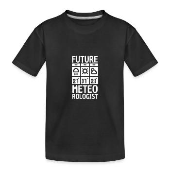 Jeu de mots météorologique pour météorologue - T-shirt bio Premium Enfant - noir - Devant