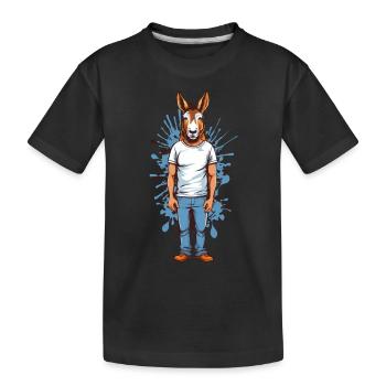 Homme âne - T-shirt bio Premium Enfant - noir - Devant