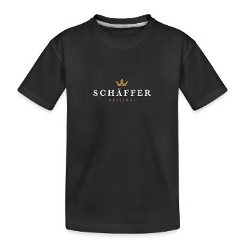 Schäffer Original Familienlogo - Kinder Premium Bio T-Shirt - Schwarz - Vorne