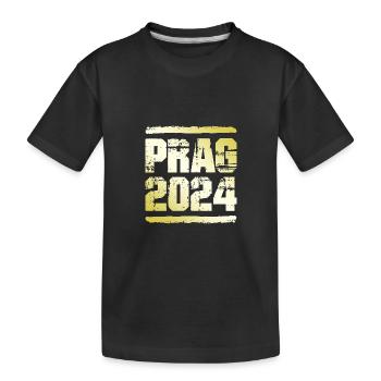 Prague 2024 Médaille d’or - T-shirt bio Premium Enfant - noir - Devant