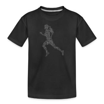 Course de fitness hommes Course à pied Jogging féminin - T-shirt bio Premium Enfant - noir - Devant