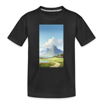 Landscape - Kids' Premium Organic T-Shirt - black - Front