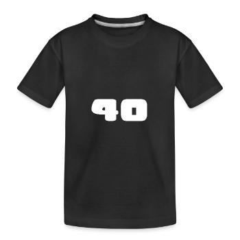 40. 40 ANS. 40e ANNIVERSAIRE. ANNIVERSAIRE 40 ANS. - T-shirt bio Premium Enfant - noir - Devant
