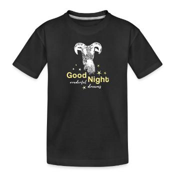 schaffbock bonne nuit Mouton Sommeil Chemise - T-shirt bio Premium Enfant - noir - Devant