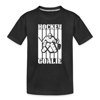 Gardien de but de hockey Hockey sur glace Gardien de but Club sportif - T-shirt bio Premium Enfant - noir - Devant