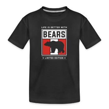 Bears - Kids' Premium Organic T-Shirt - black - Front