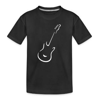 Gitarre - Kinder Premium Bio T-Shirt - Schwarz - Vorne