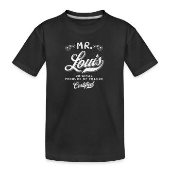MR Louis - Kids' Premium Organic T-Shirt - black - Front
