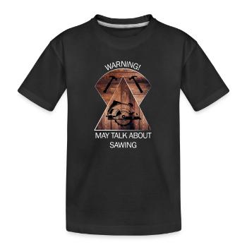 Charpentier, charpentier, charpentier, charpentier, artisan, bois - T-shirt bio Premium Enfant - noir - Devant