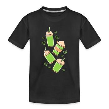 Matcha Tee - Kinder Premium Bio T-Shirt - Schwarz - Vorne