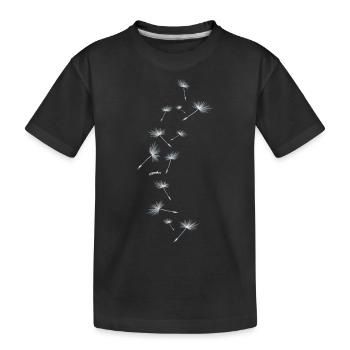 Pusteblume Design 5 - Kinder Premium Bio T-Shirt - Schwarz - Vorne