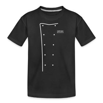 Chef de veste de chef - T-shirt bio Premium Enfant - noir - Devant