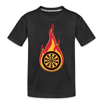 fire target burn flames hot association log - Kids' Premium Organic T-Shirt - black - Front