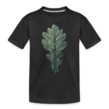 LEAF chêne / impression d'art WALD & Förster Design - T-shirt bio Premium Enfant - noir - Devant