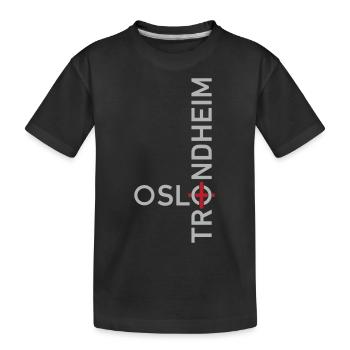 OSLO nach TRONDHEIM - Kinder Premium Bio T-Shirt - Schwarz - Vorne