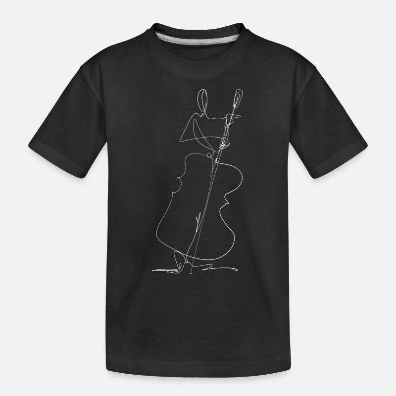 Kontrabass - Kinder Premium Bio T-Shirt - Schwarz