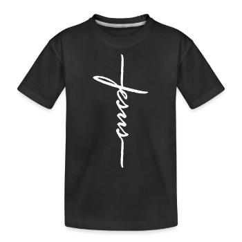 Jesus - Kinder Premium Bio T-Shirt - Schwarz - Vorne