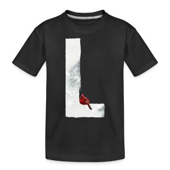 L– caractère décoratif – hiver - T-shirt bio Premium Enfant - noir - Devant
