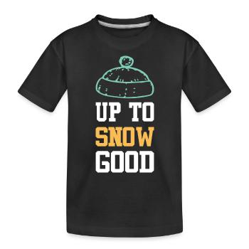Citation de snowboarder - T-shirt bio Premium Enfant - noir - Devant