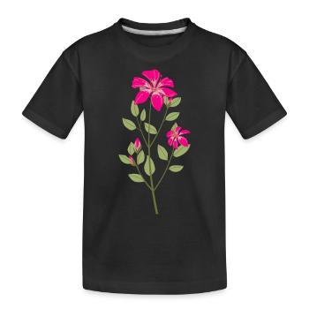 Florist Flower Plant Nature Gardener - Kids' Premium Organic T-Shirt - black - Front