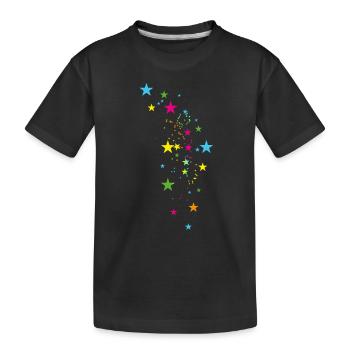 Étoiles,Étoiles colorées,Étoile,Illustration,LGBT - T-shirt bio Premium Enfant - noir - Devant