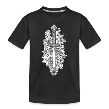 Messer Messerschmied Messerliebhaber - Kinder Premium Bio T-Shirt - Schwarz - Vorne