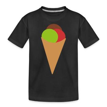 Eis - Kinder Premium Bio T-Shirt - Schwarz - Vorne