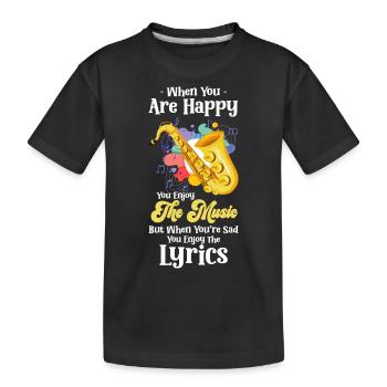 Musicien de rue Mode de vie d’artiste - T-shirt bio Premium Enfant - noir - Devant